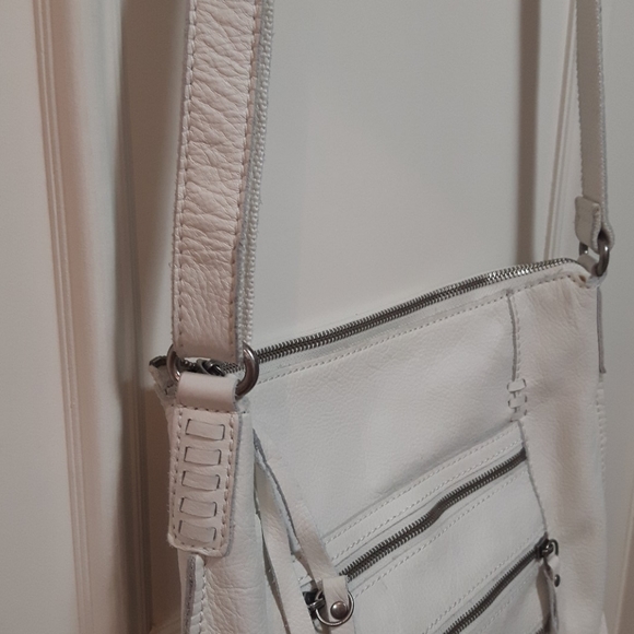 Genuine White leather lucky brand crossbody purse - Picture 3 of 8